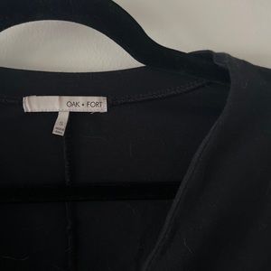 OAK+FORT black long sleeve block shirt